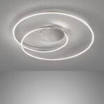 Plafonnier LED métal nickel
