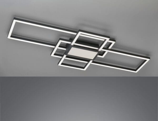 Plafonnier LED métal noir