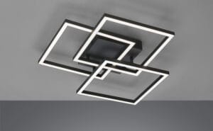 Plafonnier LED métal noir