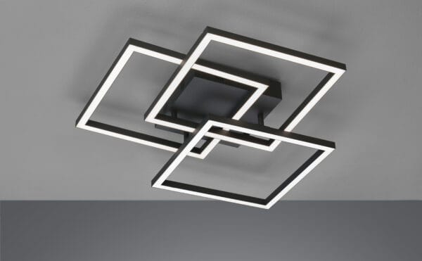 Plafonnier LED métal noir