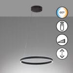 Suspension LED métal noir