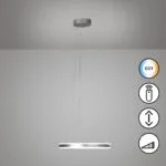 Suspension LED métal nickel