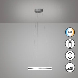 Suspension LED métal nickel