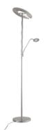 Lampadaire LED avec liseuse métal nickel