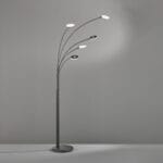 Lampadaire LED métal noir