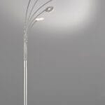 Lampadaire LED métal nickel