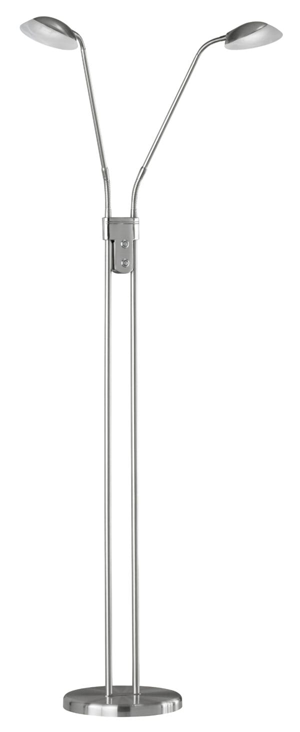 Liseuse LED double métal nickel