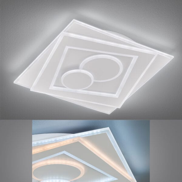 Plafonnier LED métal blanc