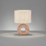 Lampe céramique avec abat-jour
