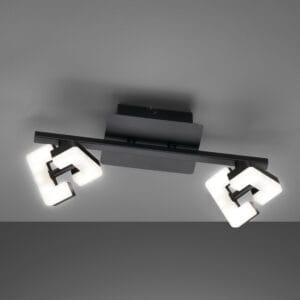 Rampe 2 spots LED métal noir