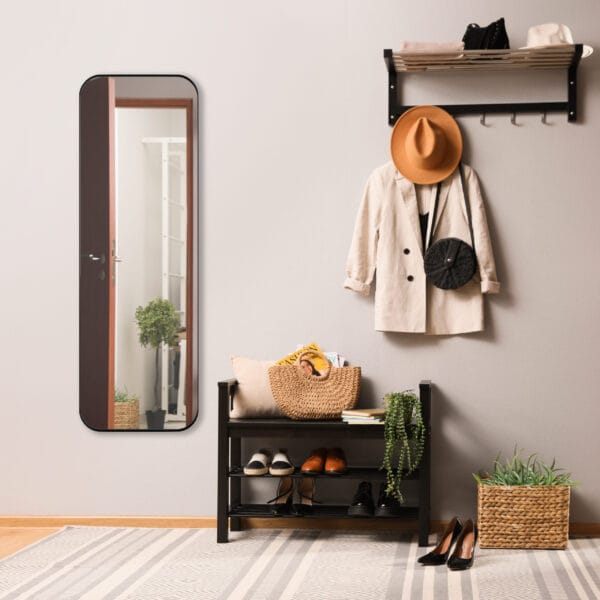 Miroir en pied métal noir 150x50 cm – Image 2