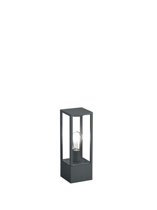 Borne extérieure anthracite verre clair