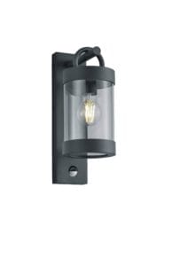 Applique extérieure à détection anthracite diffuseur clair
