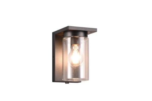 Applique extérieure anthracite verre clair