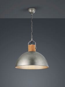 Suspension bois et métal E27