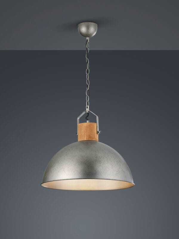 Suspension bois et métal E27