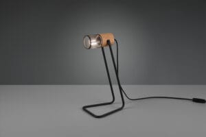 Lampe bois et métal E27