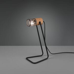 Lampe bois et métal E27