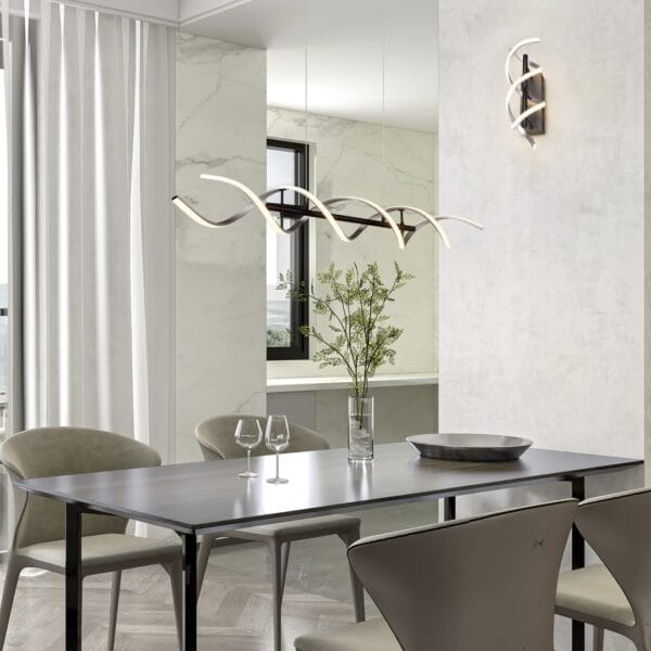 Applique LED noir et argenté – Image 2