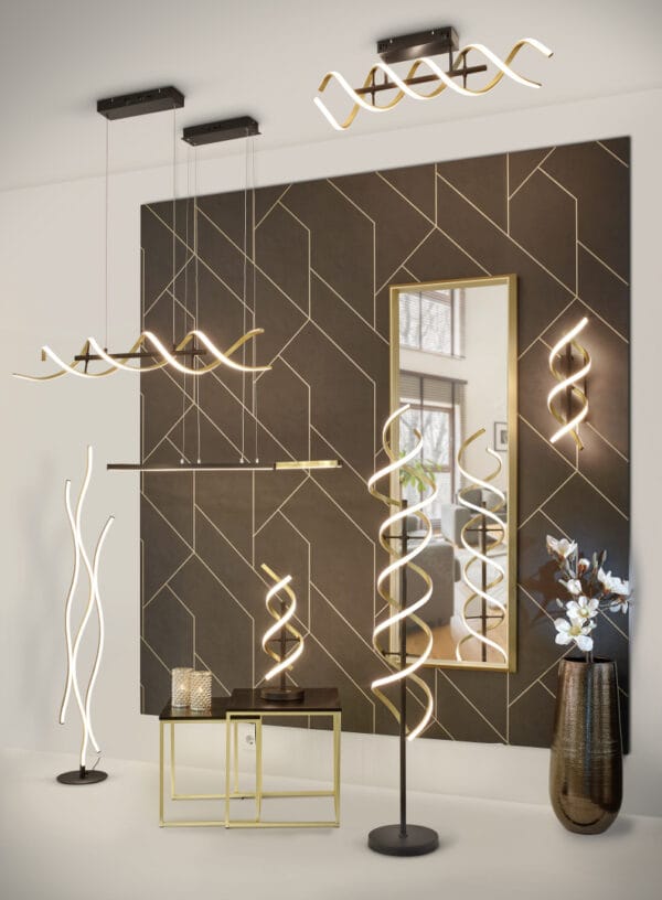 Applique LED noir et doré – Image 2