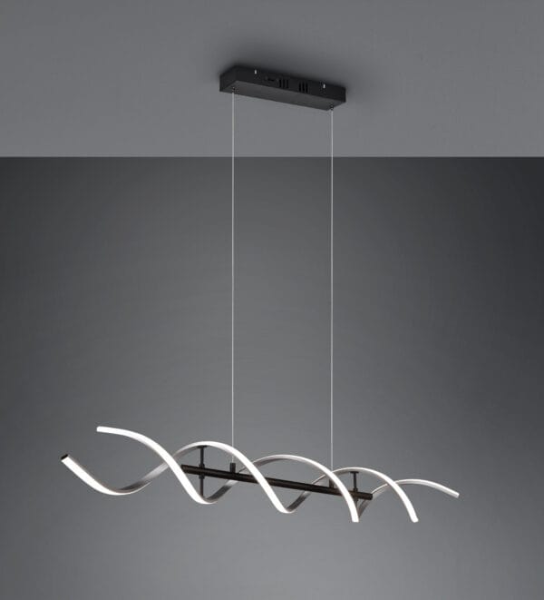Suspension LED noir et argenté