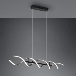 Suspension LED noir et argenté