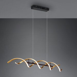 Suspension LED noir et doré