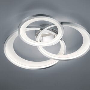 Plafonnier LED chrome/argent