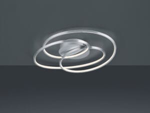 Plafonnier LED nickel mat