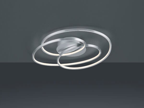 Plafonnier LED nickel mat