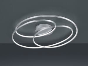 Plafonnier LED nickel mat