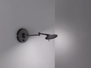 Applique liseuse LED articulée métal noir