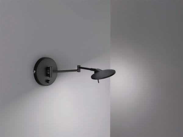 Applique liseuse LED articulée métal noir