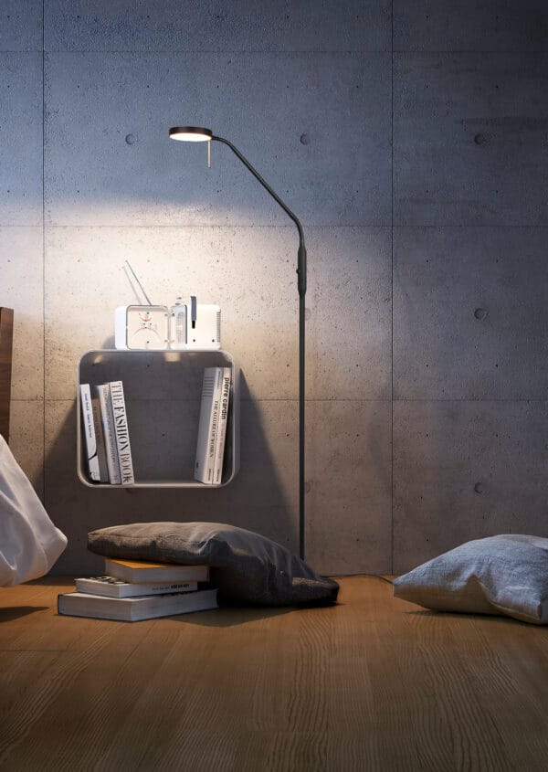 Liseuse LED métal noir – Image 2