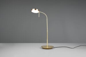 Lampe de bureau LED métal doré