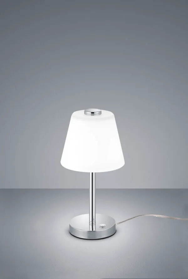 Lampe à poser LED métal chrome