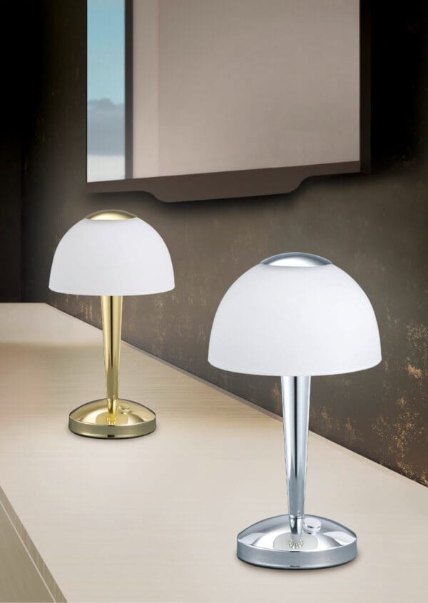 Lampe à poser LED métal doré – Image 2