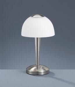 Lampe à poser LED métal nickel mat