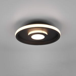 Plafonnier de salle de bain LED métal noir