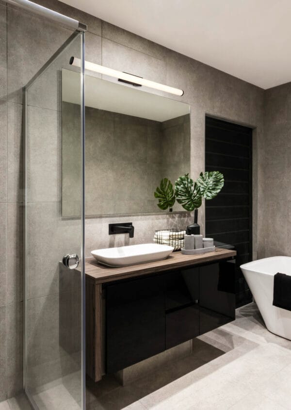 Applique de salle de bain LED métal noir – Image 2