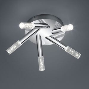 Plafonnier de salle de bain LED métal chrome