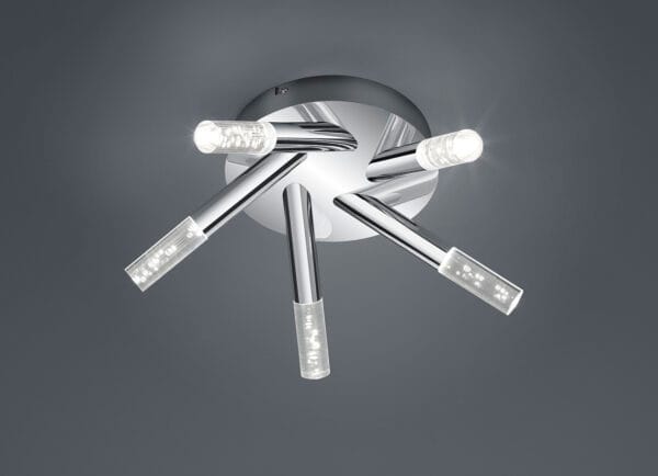 Plafonnier de salle de bain LED métal chrome
