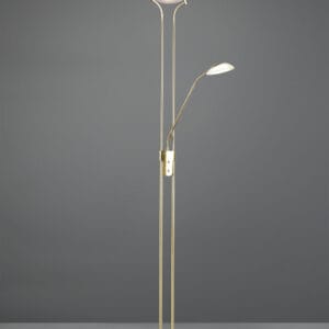 Lampadaire LED avec liseuse métal doré