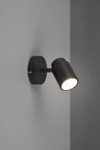 Spot salle de bain en métal noir
