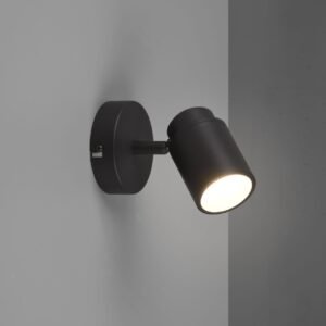 Spot salle de bain en métal noir