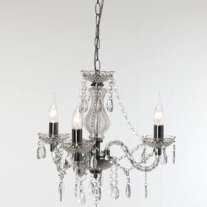 Lustre à pampilles en plastique transparent