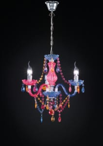 Lustre à pampilles en plastique multicolor