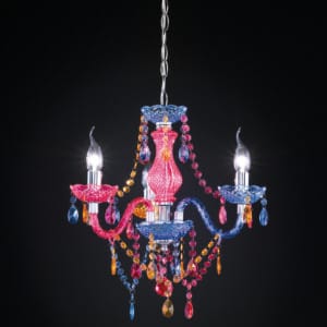 Lustre à pampilles en plastique multicolor