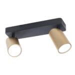 Rampe 2 spots orientables GU10 métal noir/doré