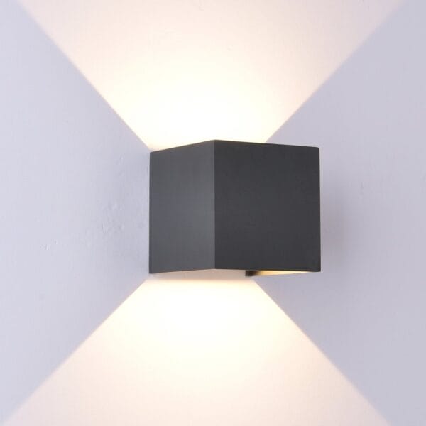 Applique LED métal anthracite intérieur/extérieur